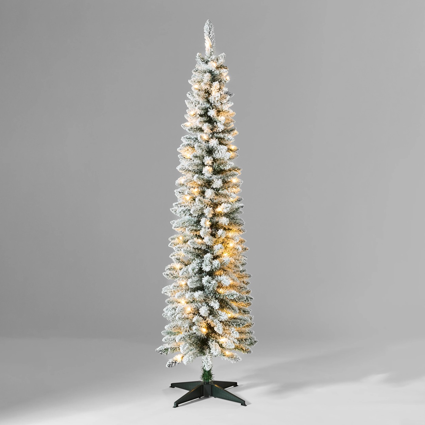 Anko 1.82m (6ft) Flocked Slim Prelit Christmas Tree 3 of 5