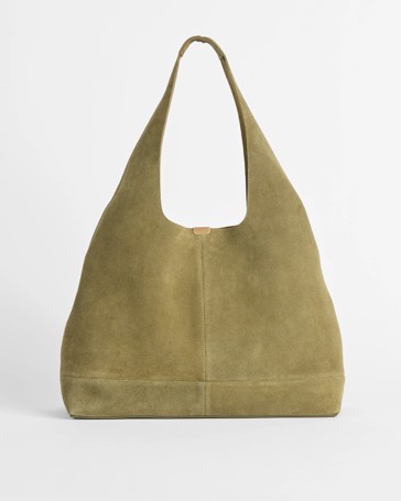 Premium Suede Leather Slouch Shoulder Bag