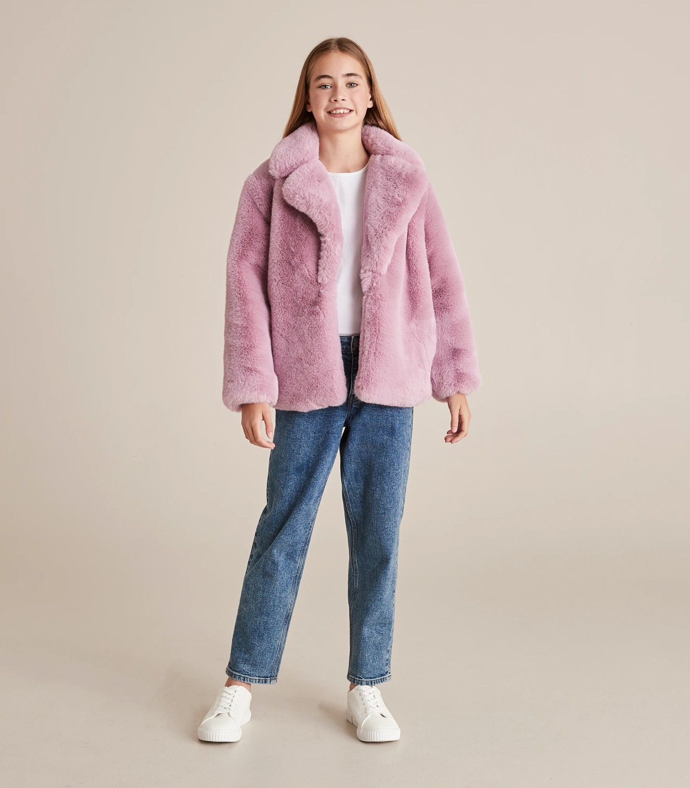 Target pink 2025 faux fur jacket