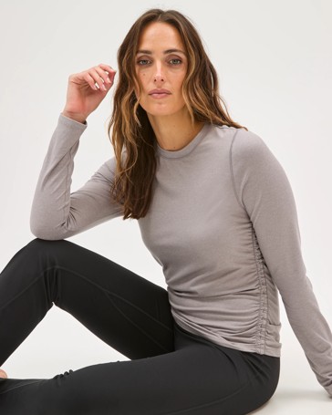 Active Studio Luxe Long Sleeve Ruched Top