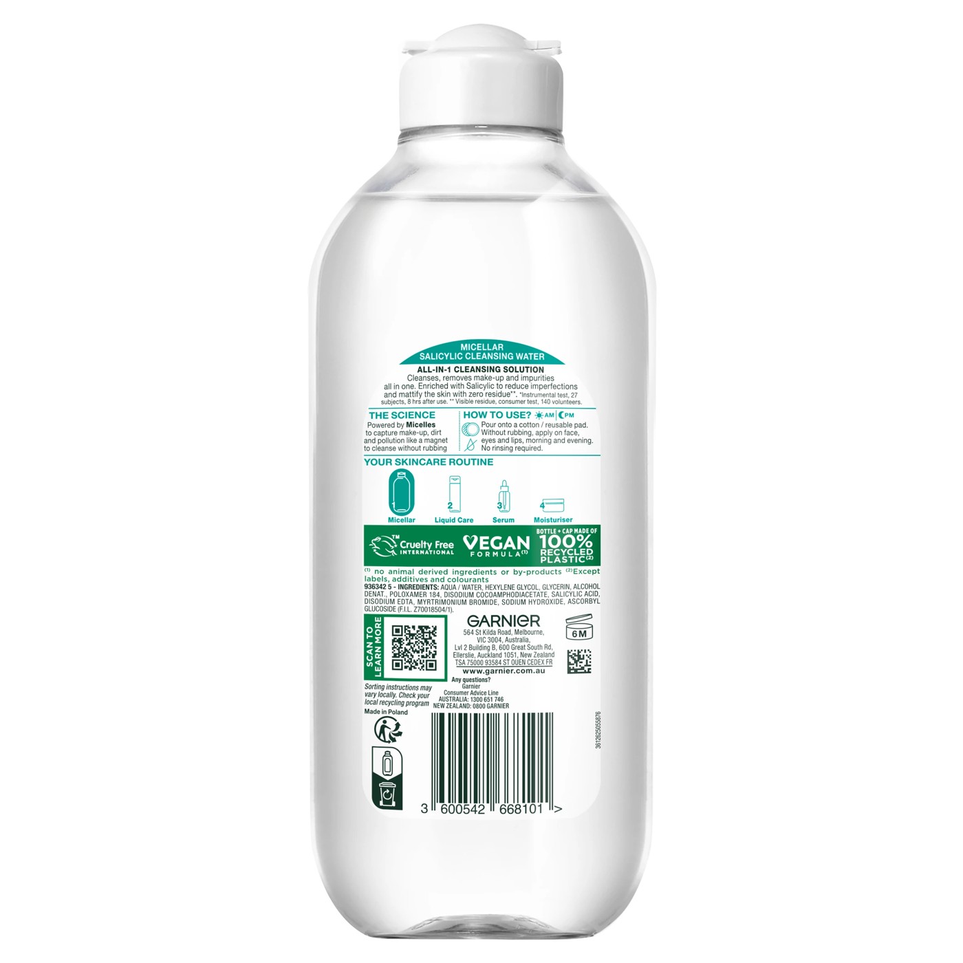 Garnier Micellar Salicylic Cleansing Water 400ml 2 of 6