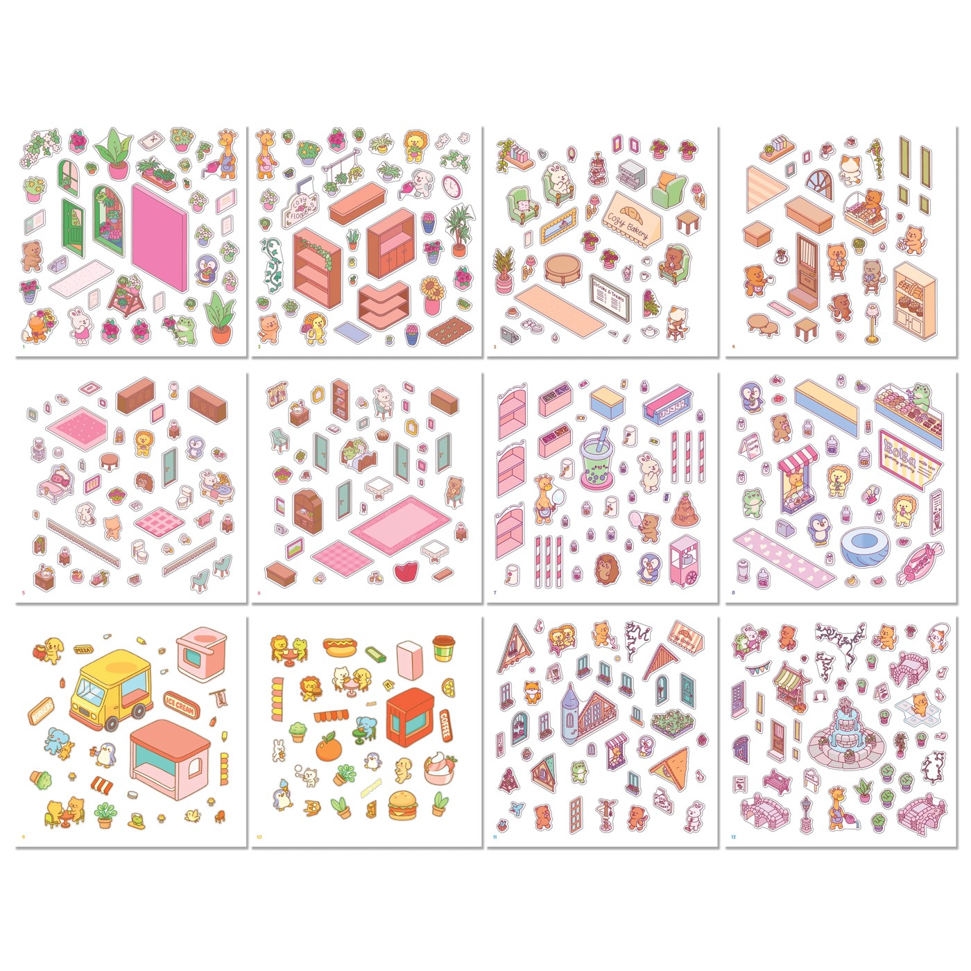 Cosy Sticker Worlds: Village Vibes - Book 3 of 6