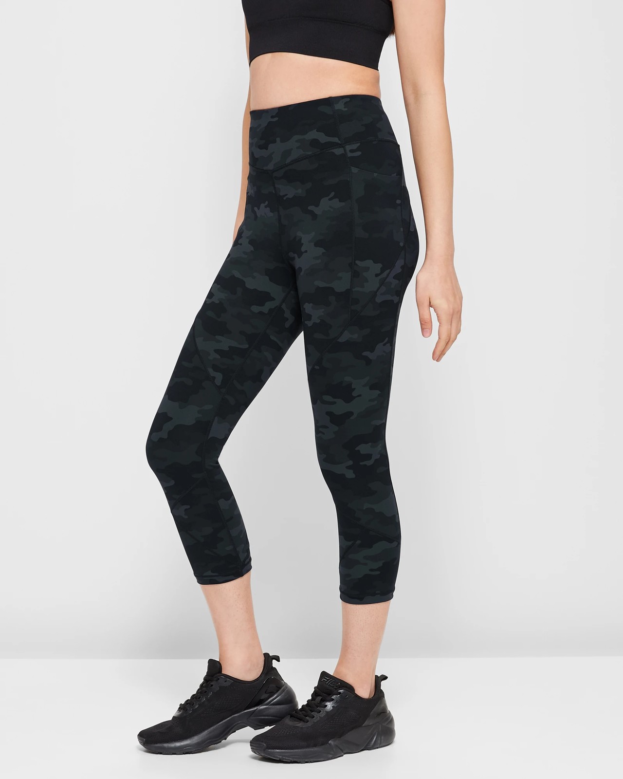 Womens Black Camo Leggings : Target