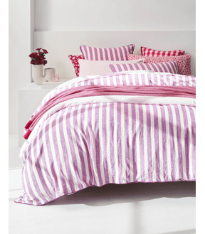 Reid Stripe Linen/Cotton Quilt Cover Set