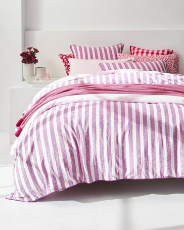 Reid Stripe Linen/Cotton Quilt Cover Set