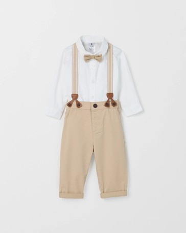 Baby Shirt and Pant with Braces Smart 2 Piece Set