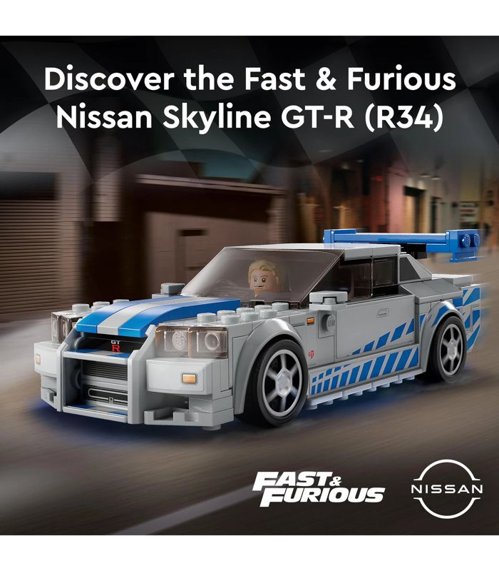 LEGO® Speed Champions 2 Fast 2 Furious Nissan Skyline GT-R (R34
