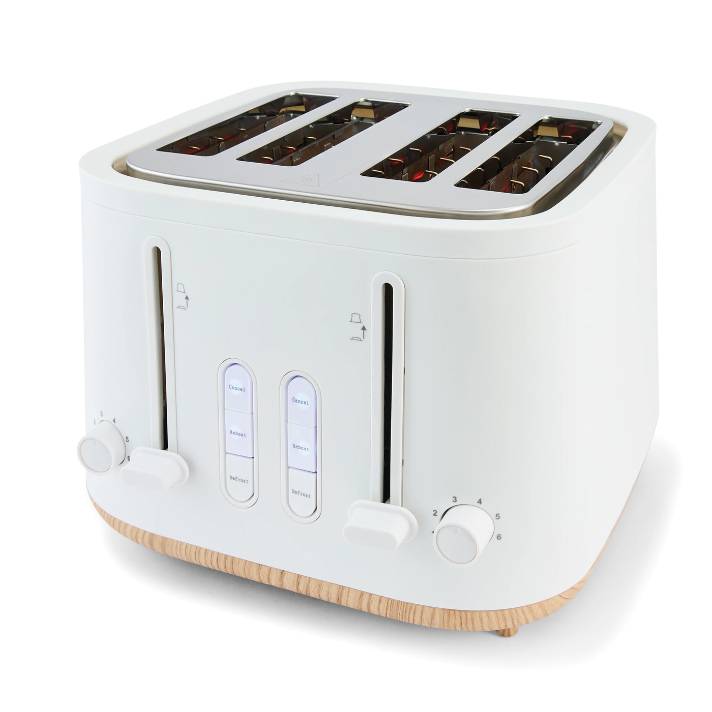 Anko 4 Slice Scandi Toaster -  White 3 of 6