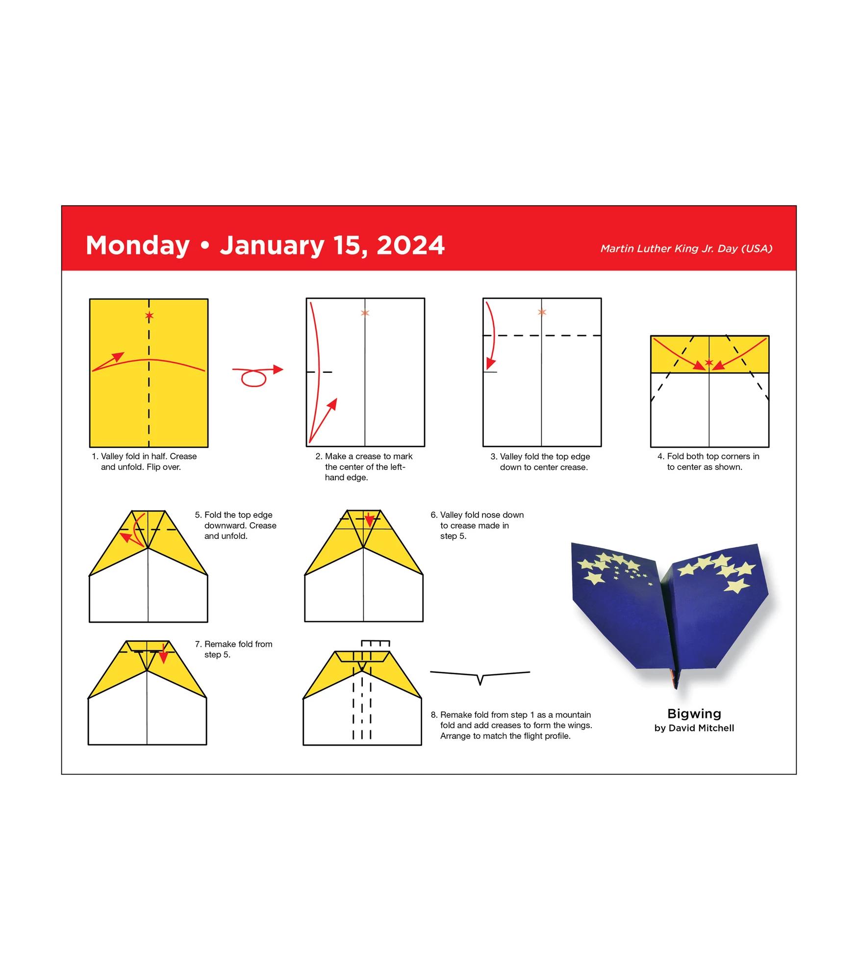 Paper Airplane 2024 Fold A Day Boxed Calendar Target Australia   68483982 IMG 001