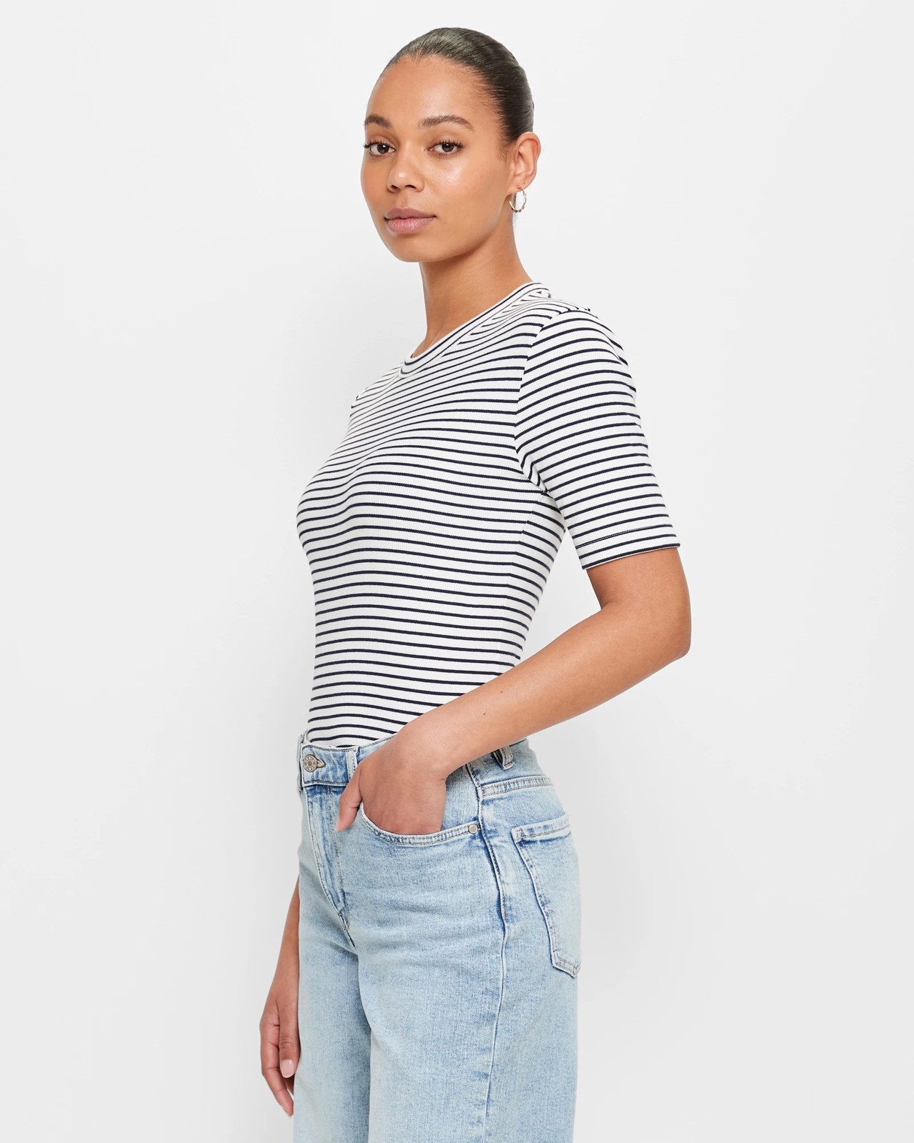 Australian Cotton Rib Layer T-Shirt | Target Australia