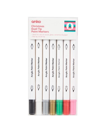 Anko Christmas Dual-Tip Paint Markers