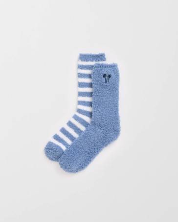 2 Pack Cosy Crew Length Home Socks