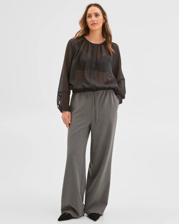 Preview Long Raglan Sleeve Gathered Blouse