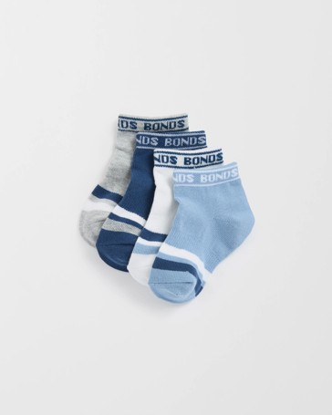 Baby Cotton Blend Logo Cushioned Sport Low Cut Socks 3 Pack - Bonds