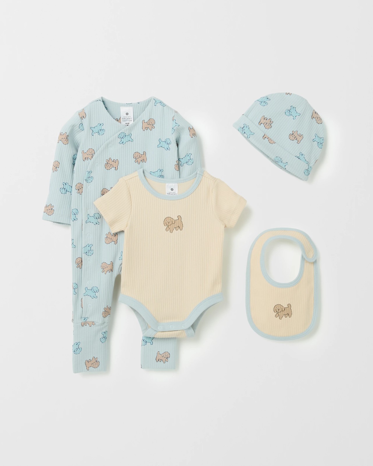 Baby Organic Cotton Ribbed Starter Set 3 of 4