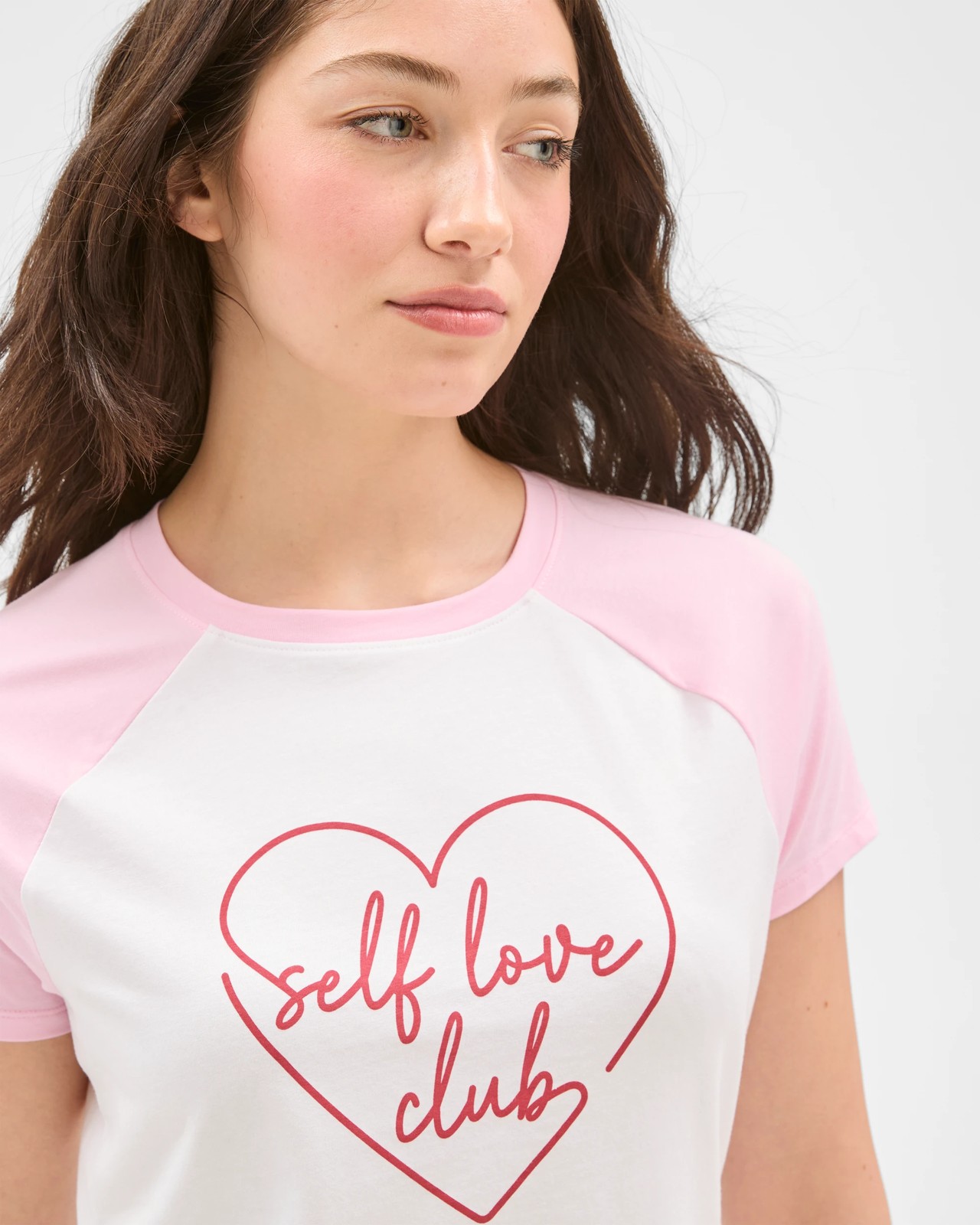 Lily Loves Australian Cotton Raglan Baby Sleep T-Shirt - Self Love Pink 5 of 5