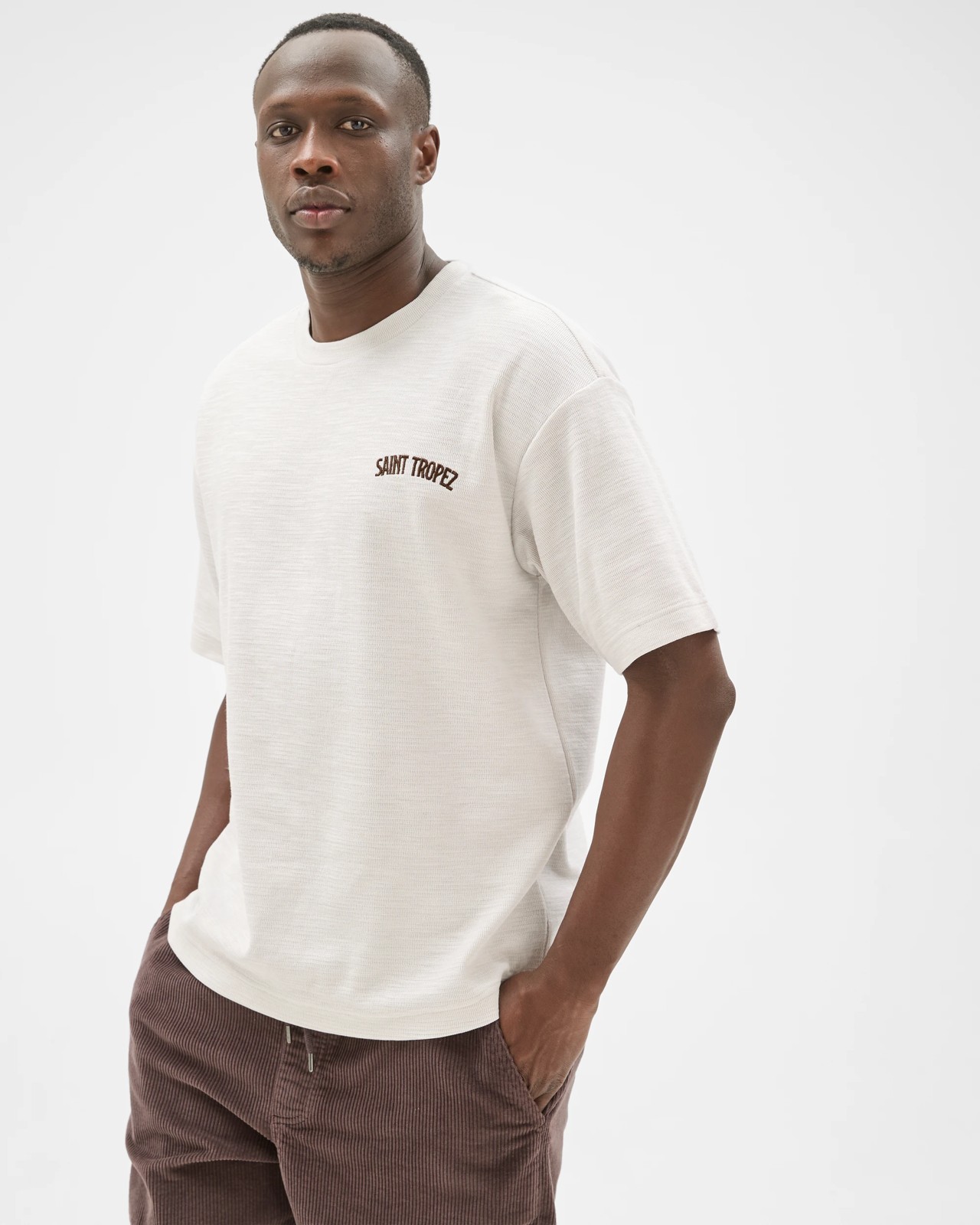 Commons Textured Graphic T-Shirt - Off White Saint Tropez 3 of 6