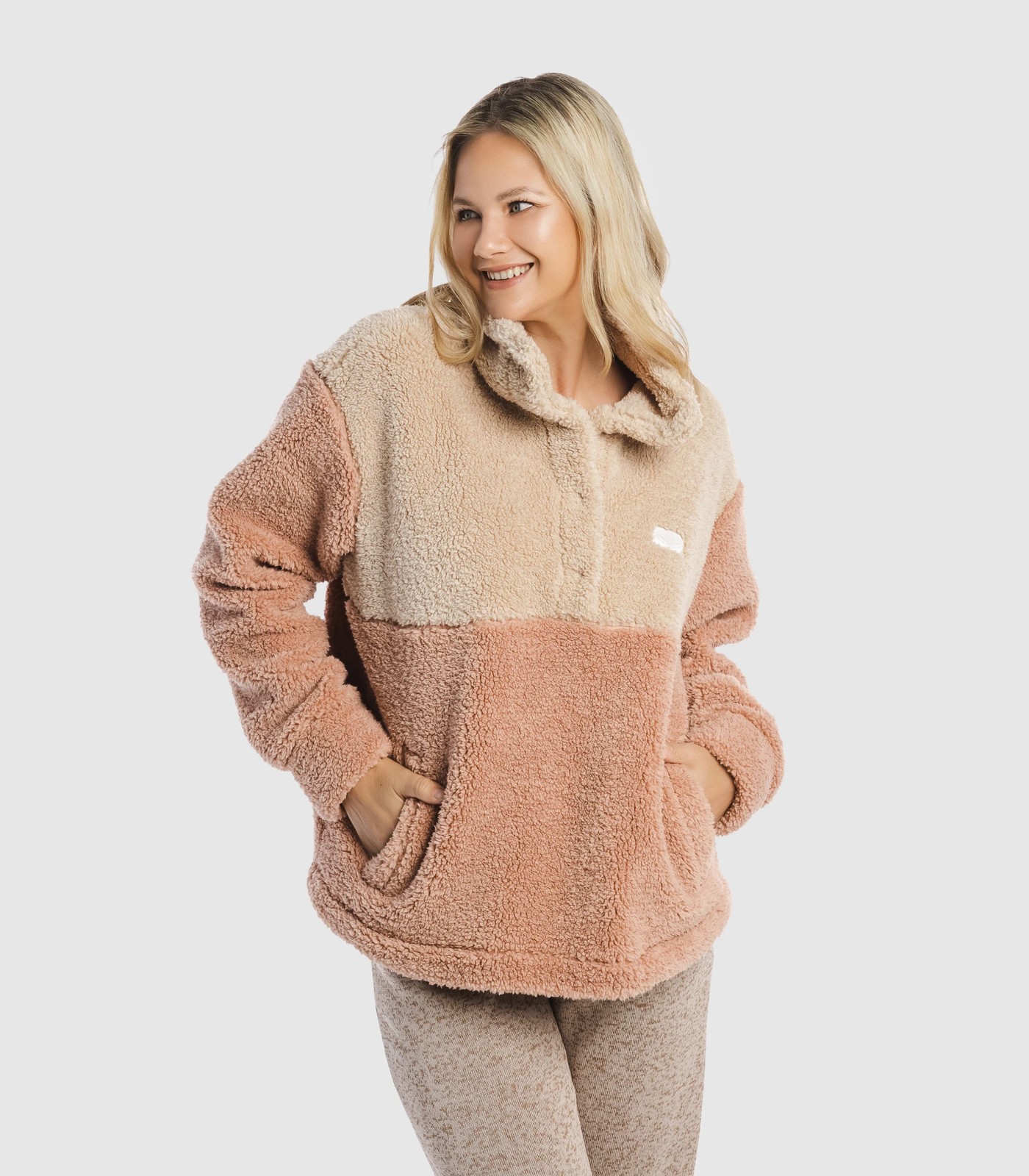 Women's teddy hot sale fleece jacket