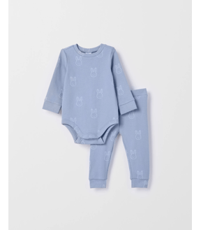 Baby Organic Cotton Rib Bodysuit and Leggings Set