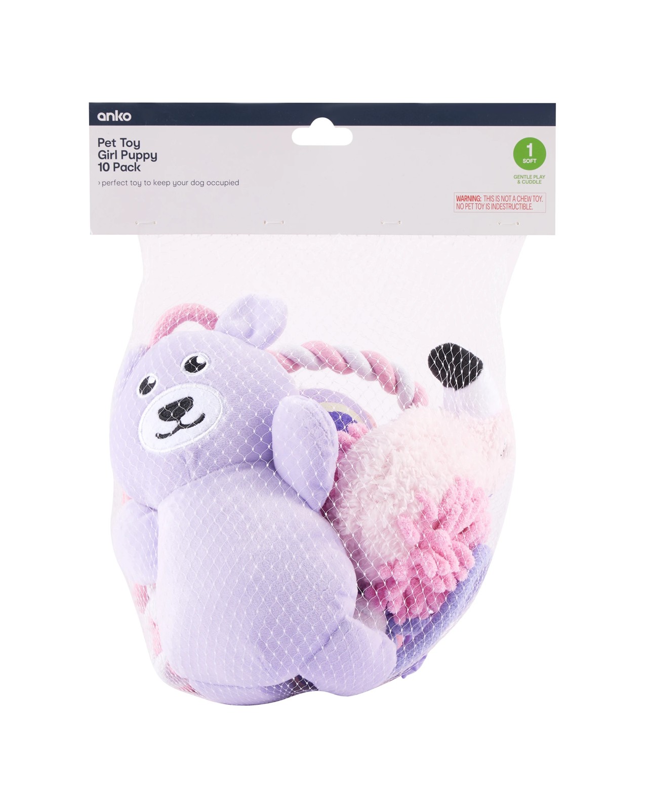 10 Pack Pet Toy Girl Puppy - Anko 5 of 5