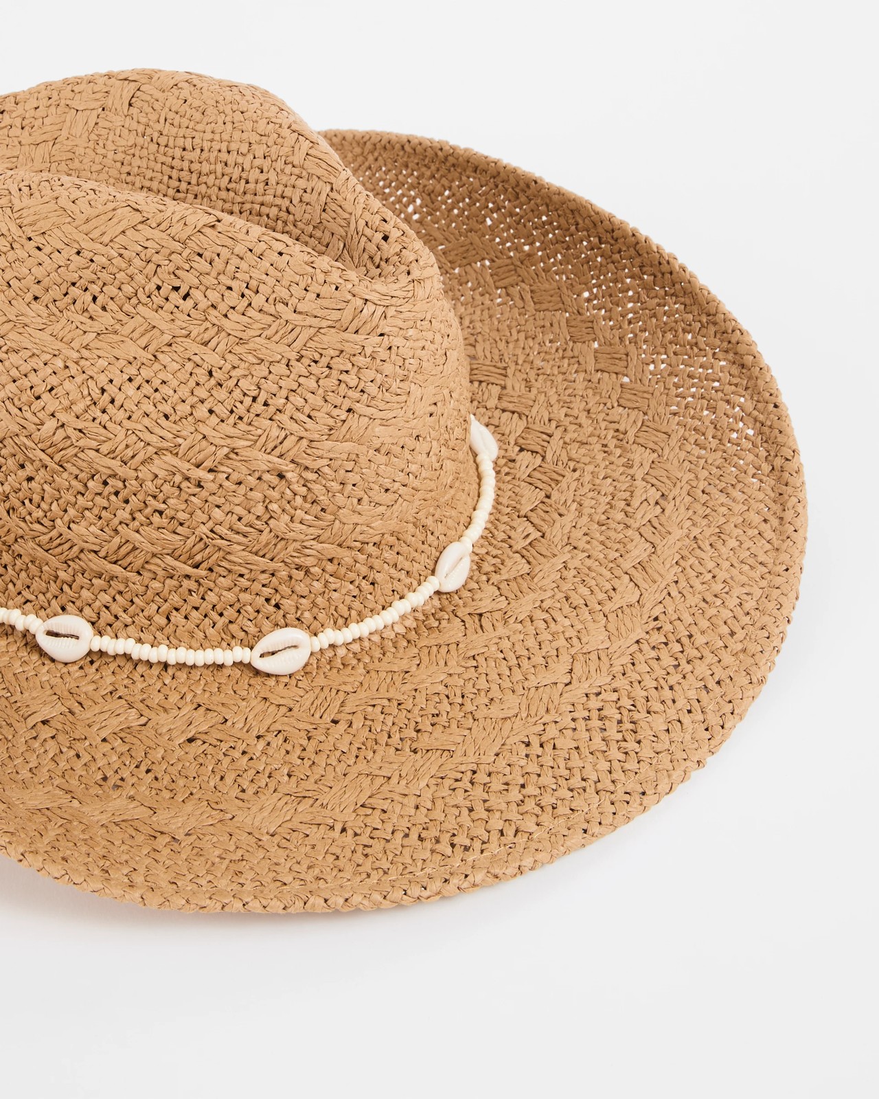Paper Straw Bead Trim Cowboy Hat 2 of 2