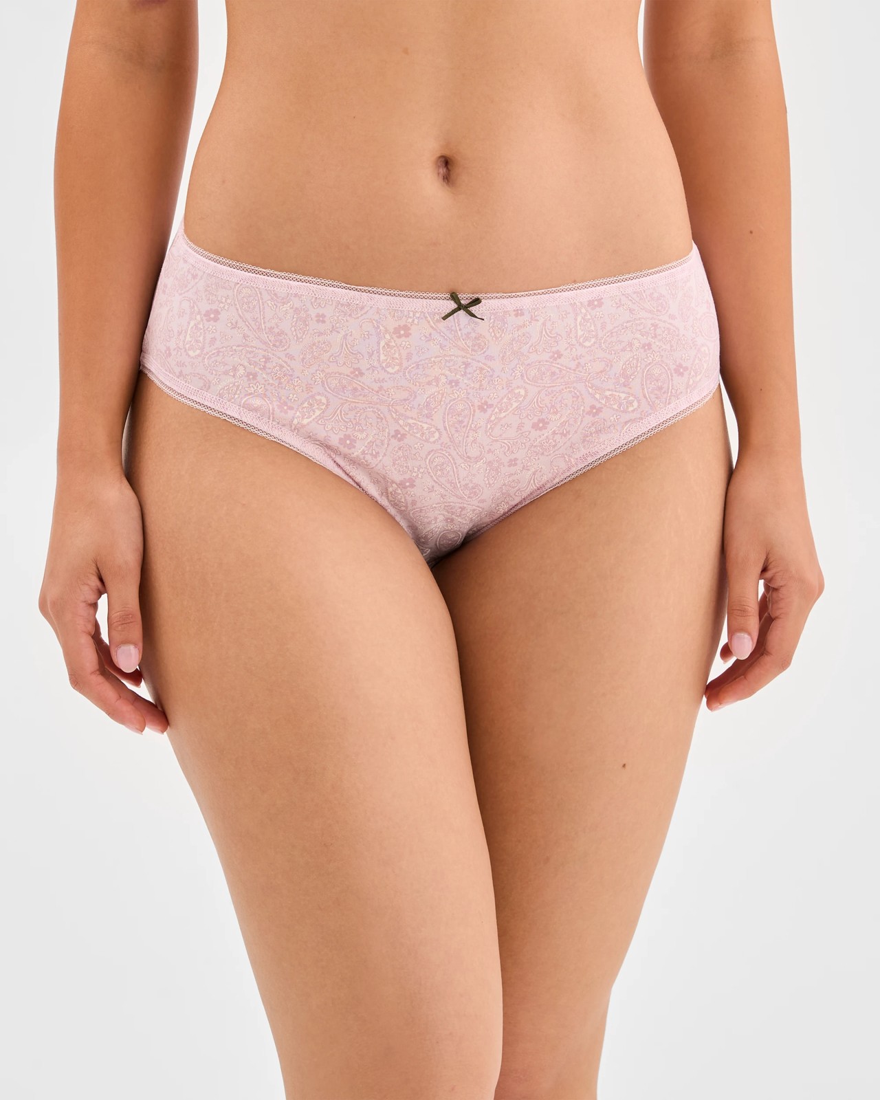 5 Pack Cotton/Elastane High Cut Briefs - Boho Paisley 2 of 5