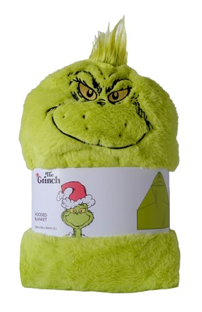 The Grinch Christmas Hooded Blanket Throw
