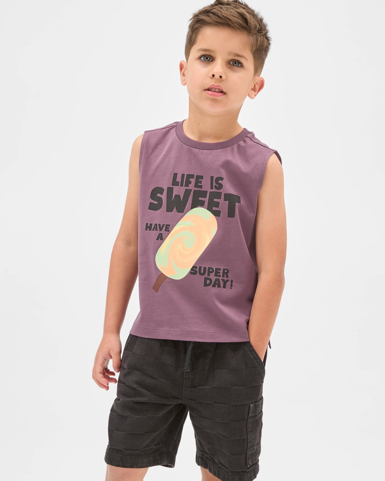 Australian Cotton Tank Top - Arctic Dusk 2 of 5