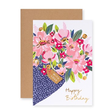 Connections from Hallmark Birthday Card - Flower Bouquet