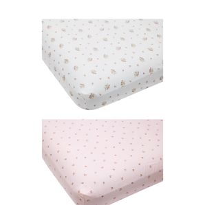 Anko 2 Pack 225 Thread Count Organic Cotton Fitted Cot Sheets - Natives product image