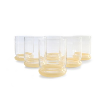 Anko 6 Butter Bubble Tumbler Glasses
