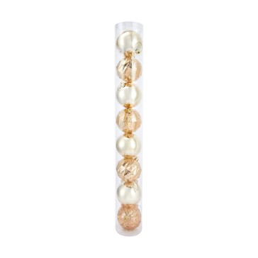 8 Pack 8cm Baubles, Gold Look - Anko