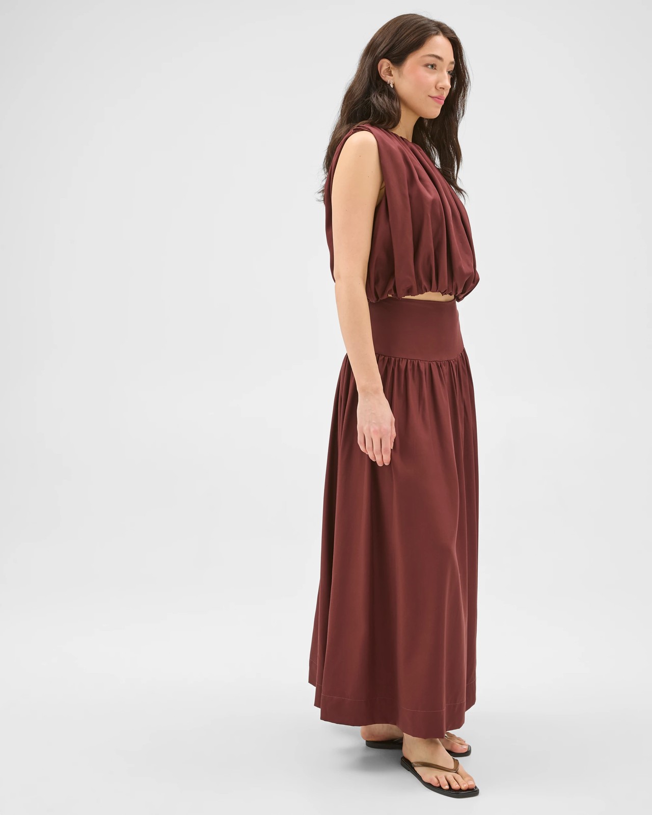Lily Loves Lyocell A-Line Maxi Skirt - Ganache 4 of 5