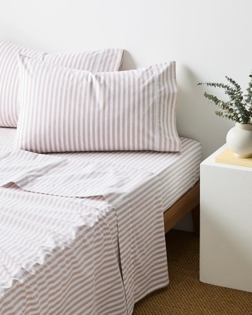 Australian Cotton Stripe Mix and Match Flat Sheet