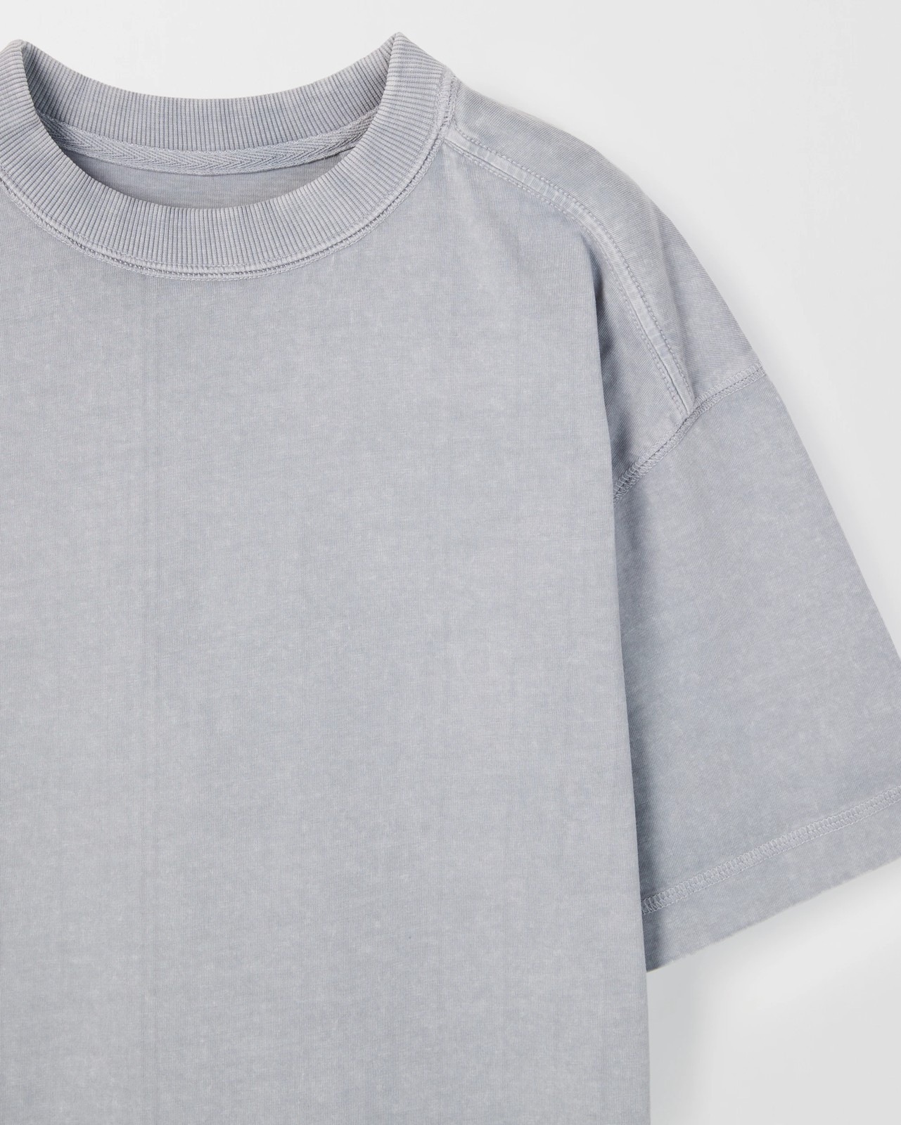 Australian Cotton Oversized Washed T-Shirt - Lilac Grey 6 of 6