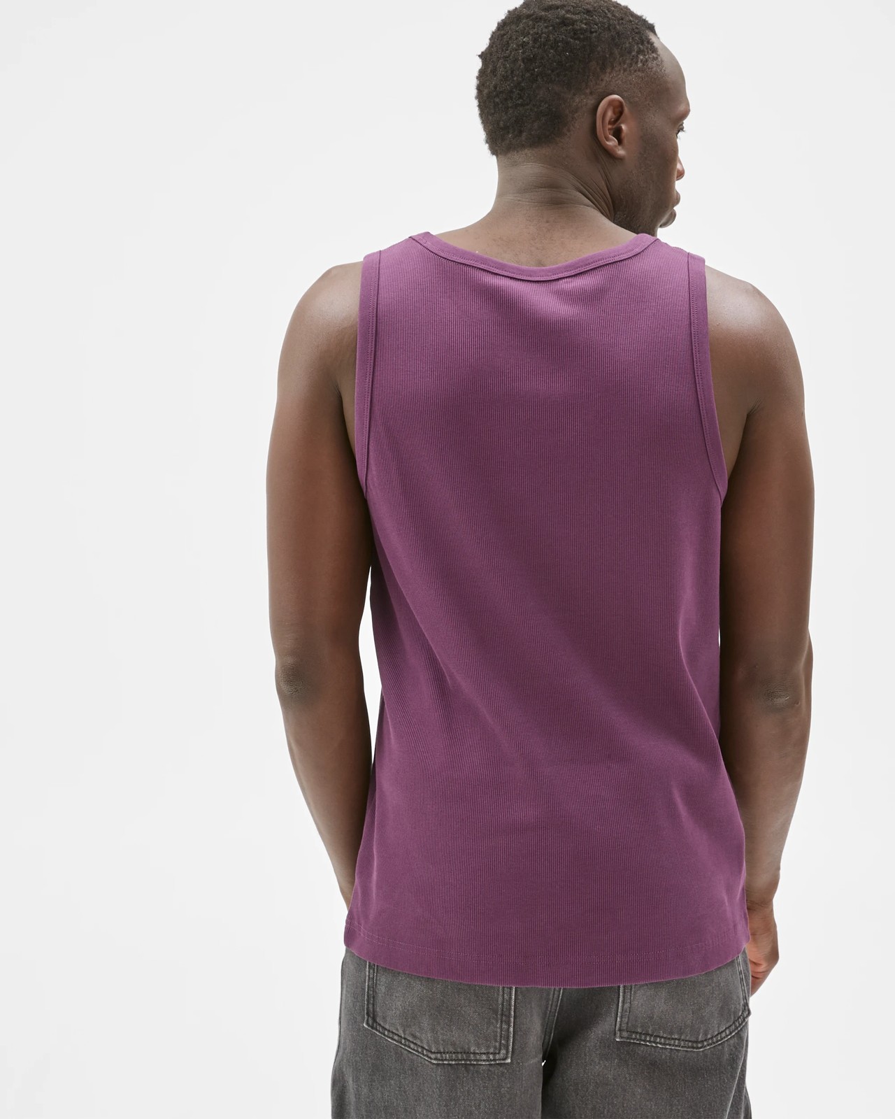 Commons Australian Cotton Rib Tank Top - Blackberry 6 of 6
