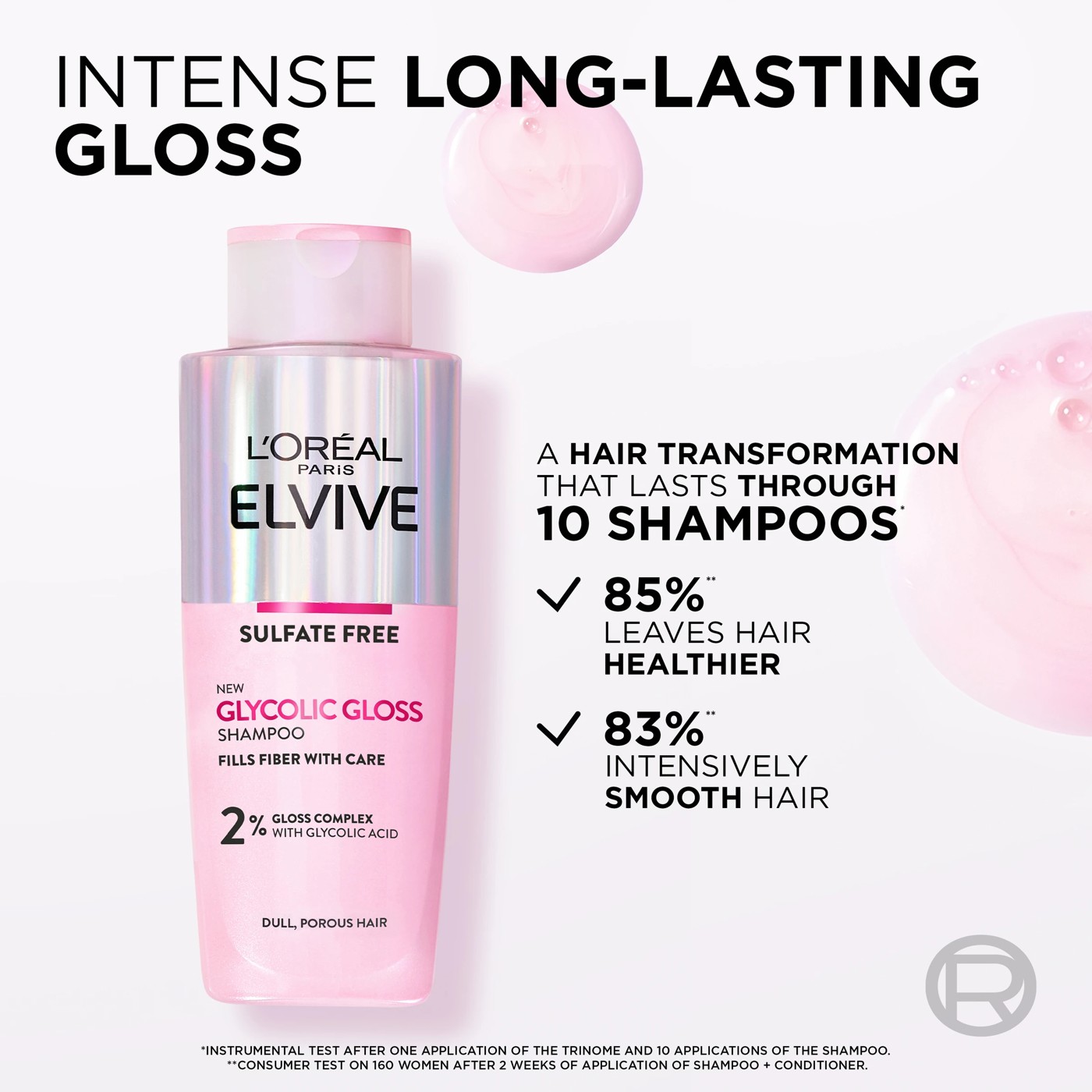 L'Oreal Paris Elvive Glycolic Gloss Shampoo 200ml - 2% Gloss Complex with Glycolic Acid 5 of 5