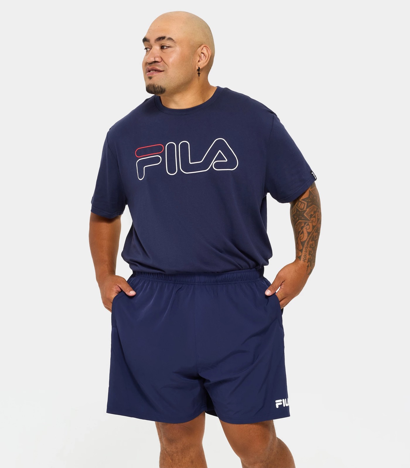 Fila Plus Judd Shorts - Navy Blue