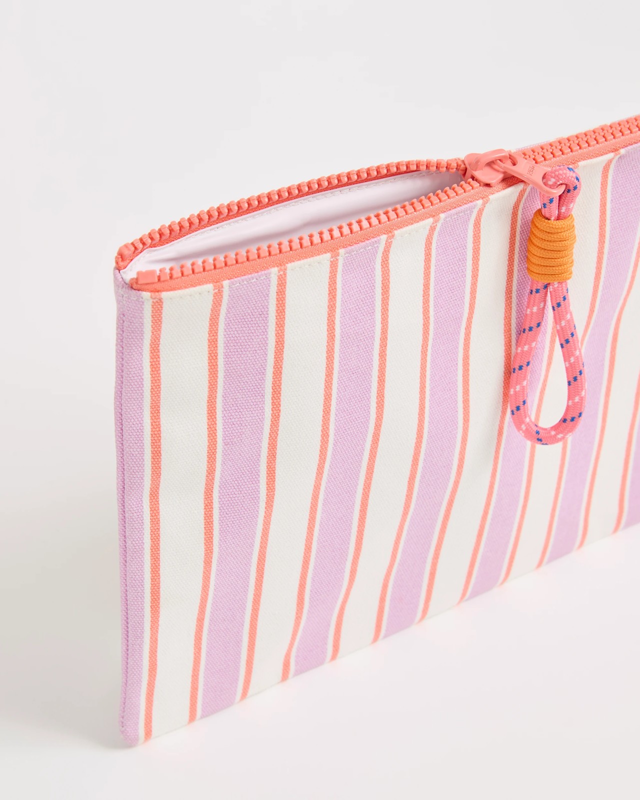 Printed Canvas Swim Bag - Striped Pink 2 of 2