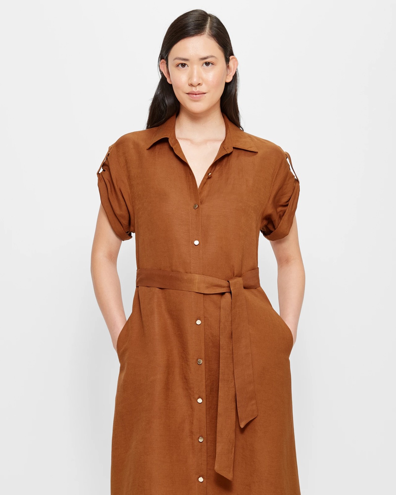 Linen Blend Shirt Dress - Preview | Target Australia