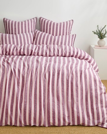 Reid Stripe Linen/Cotton Quilt Cover Set