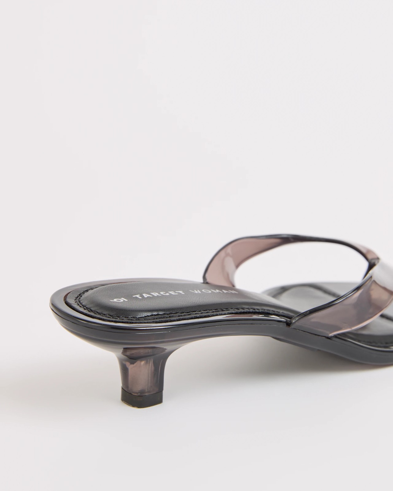 Heeled Jelly Thongs - Black / Clear 3 of 3