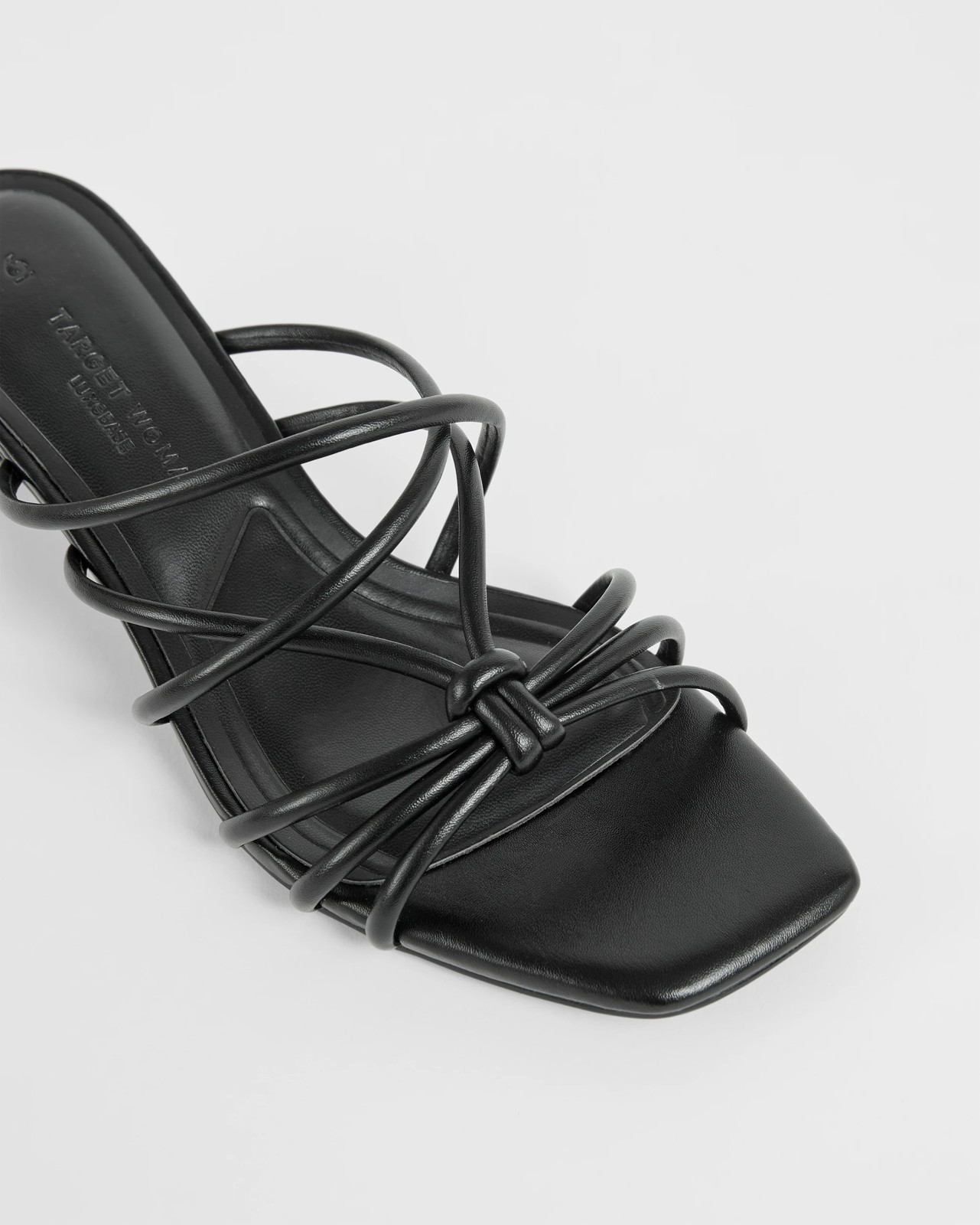 Strappy Low Heels - Sassy - Black PU 3 of 3