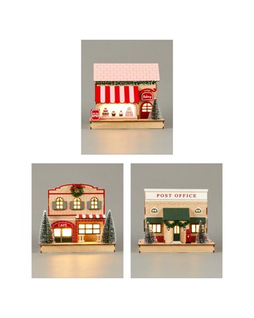 Anko Light Up Medium Village - Assorted