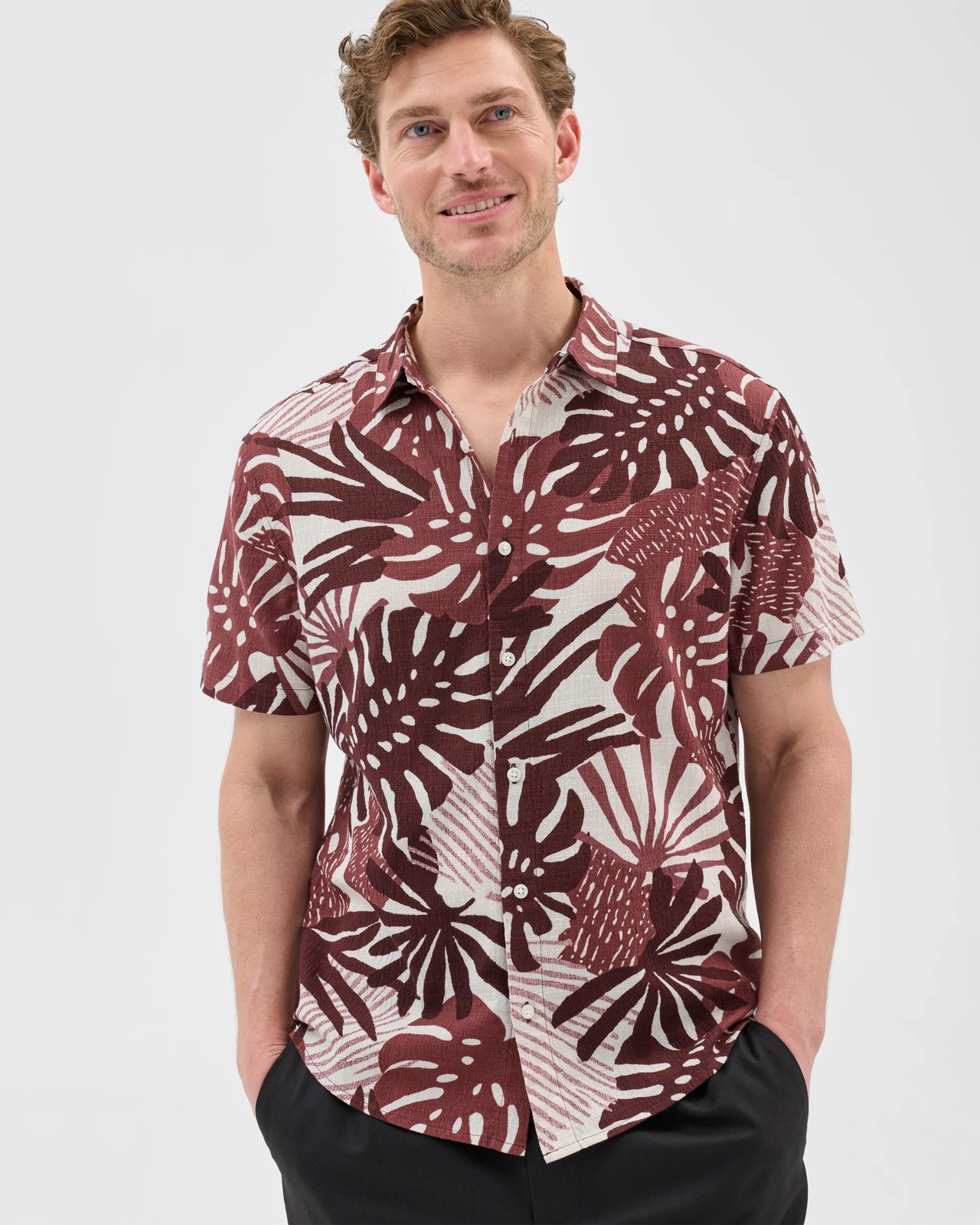 Australian Cotton Short Sleeve Monstera Shirt 5 of 5