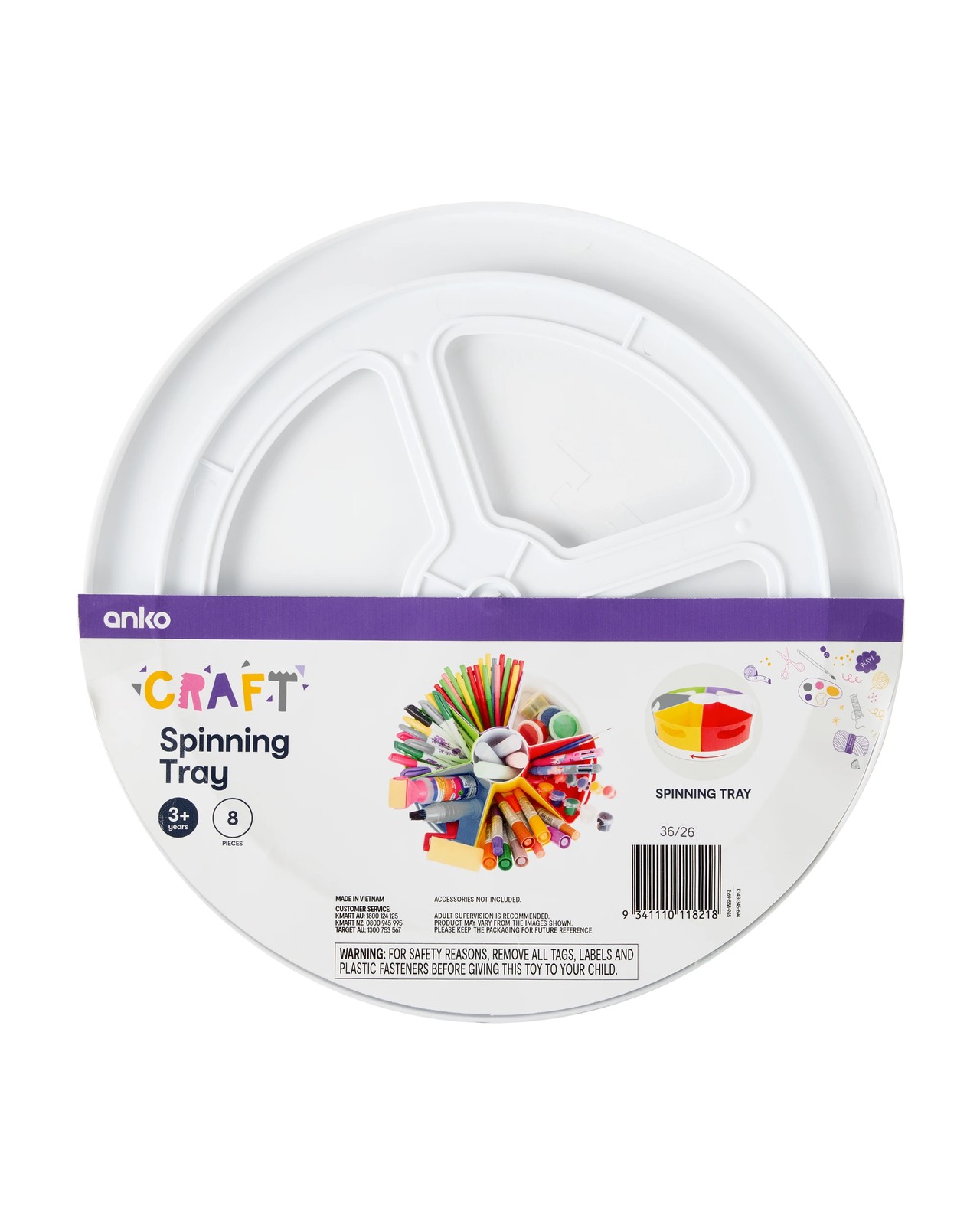 Spinning Art & Craft Tray, 8 Pieces - Anko 5 of 5