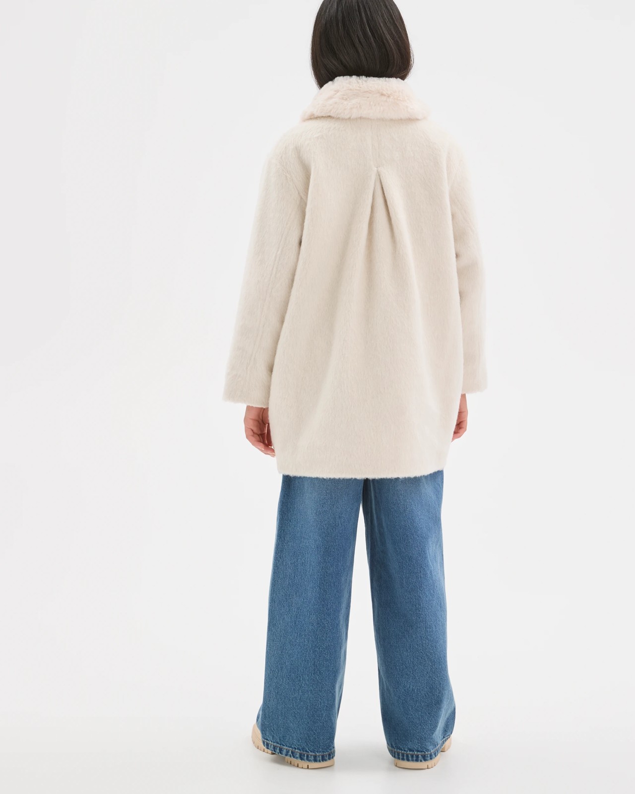 Longline Faux Fur Collar Coat 3 of 6