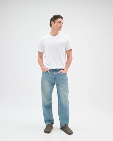 Relaxed Straight Fit Denim Jeans