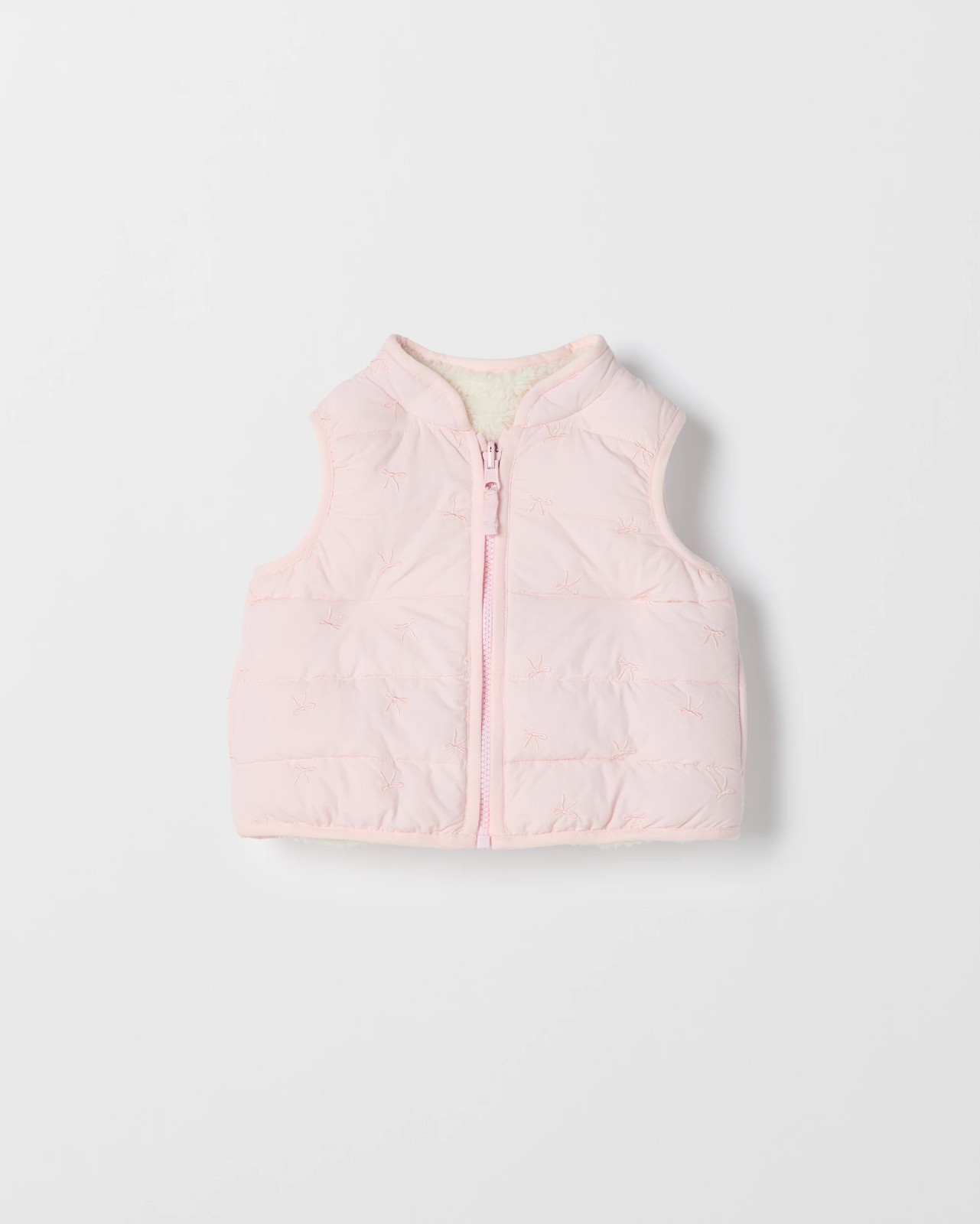 Baby Reversible Sherpa Puffer Vest 3 of 5