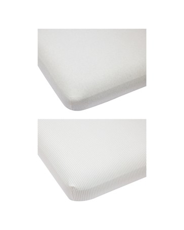 Anko 2 Pack Jersey Cotton Fitted Cot Sheets - Sand